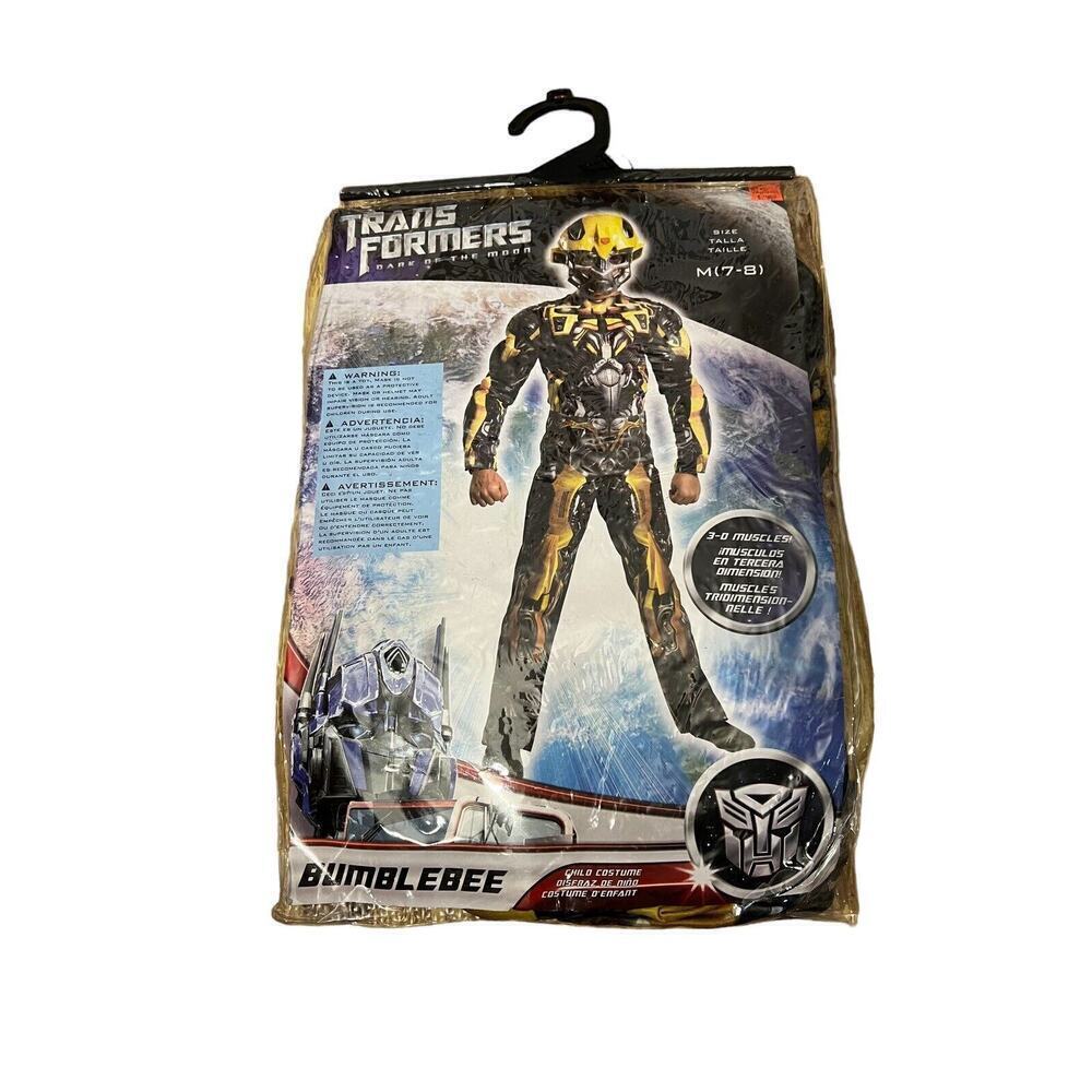 Disguise Transformers Dark Side Of Moon Bumblebee Costume Kids M 7-8 NO MASK